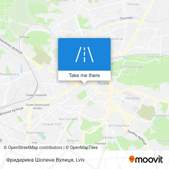 Карта Фридерика Шопена Вулиця