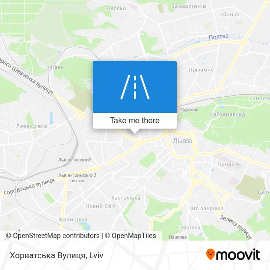 Карта Хорватська Вулиця