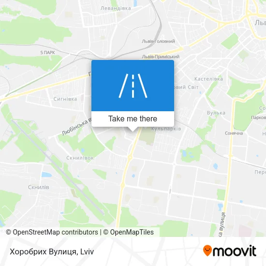 Карта Хоробрих Вулиця