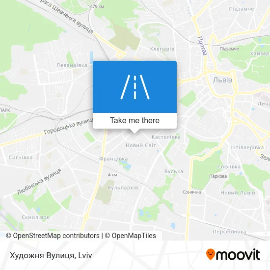 Карта Художня Вулиця
