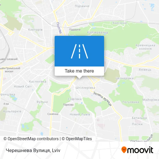 Карта Черешнева Вулиця