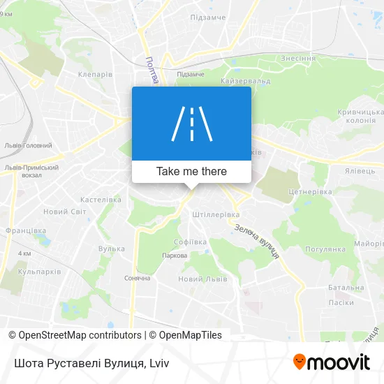 Карта Шота Руставелі Вулиця