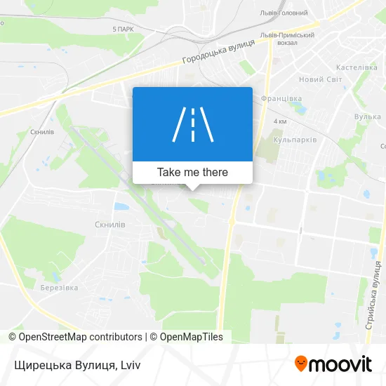 Карта Щирецька Вулиця