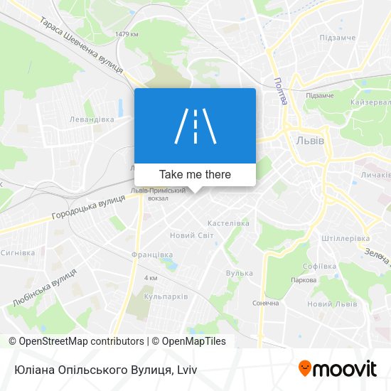 Юліана Опільського Вулиця map