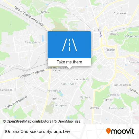 Карта Юліана Опільського Вулиця