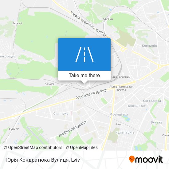 Юрія Кондратюка Вулиця map