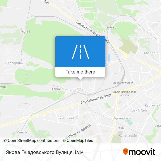 Карта Якова Гніздовського Вулиця
