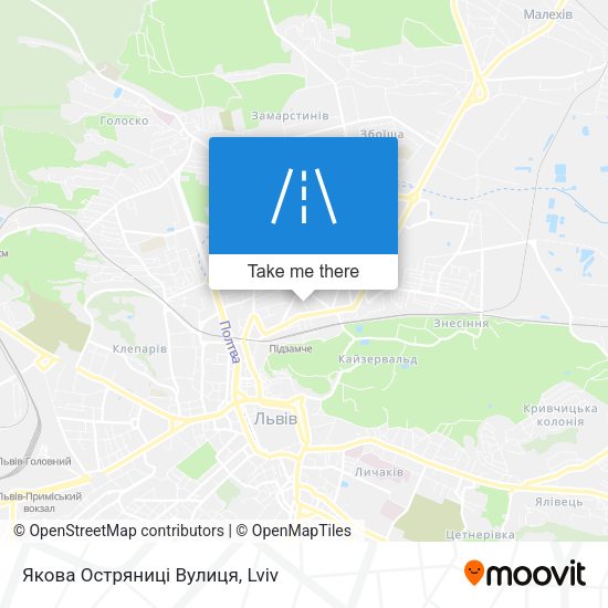 Якова Остряниці Вулиця map