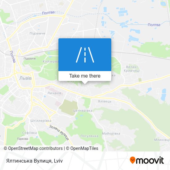 Ялтинська Вулиця map