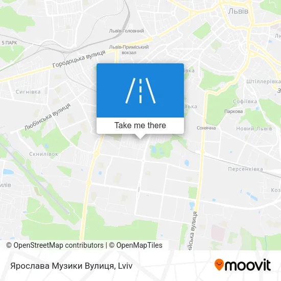 Карта Ярослава Музики Вулиця