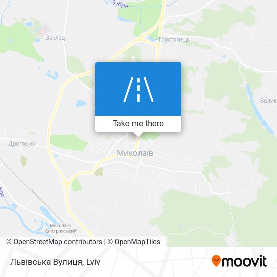 Карта Львівська Вулиця