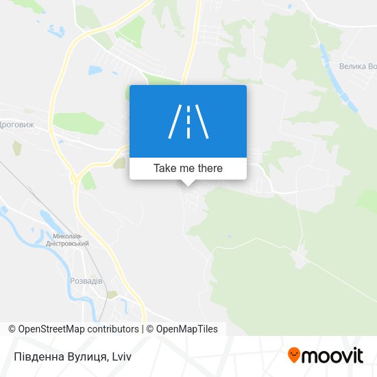 Карта Південна Вулиця