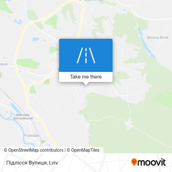Підлісся Вулиця map