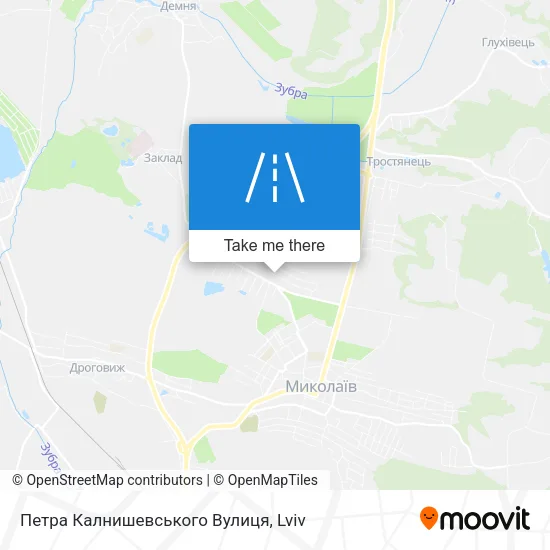 Карта Петра Калнишевського Вулиця