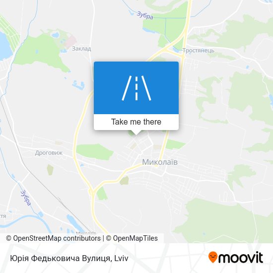 Юрія Федьковича Вулиця map