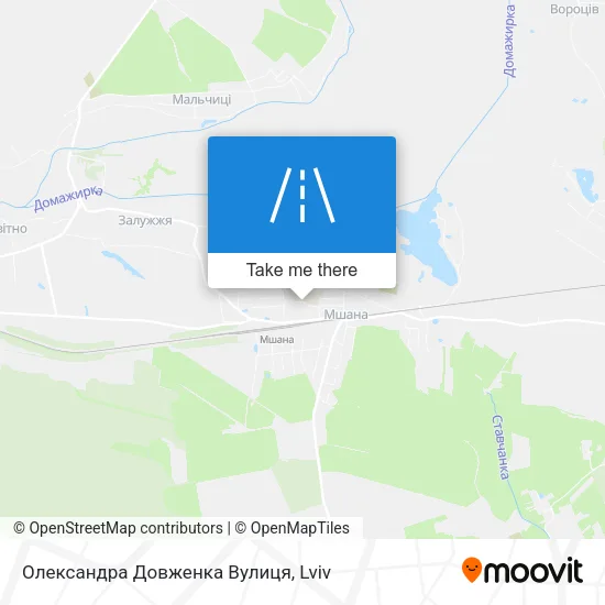 Карта Олександра Довженка Вулиця
