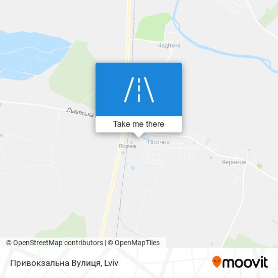 Карта Привокзальна Вулиця