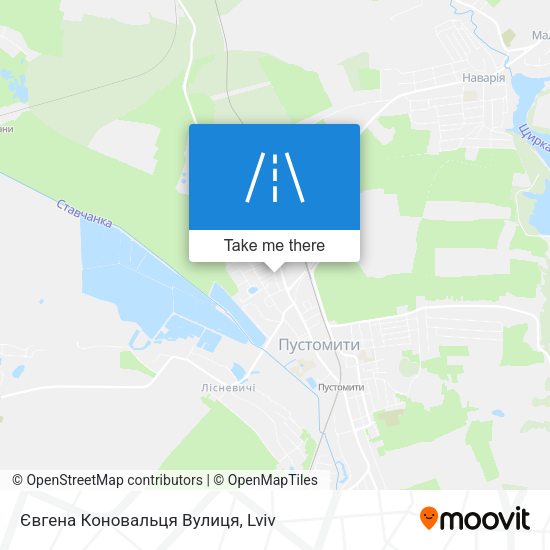 Євгена Коновальця Вулиця map