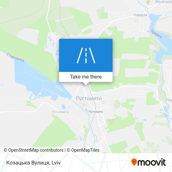 Козацька Вулиця map