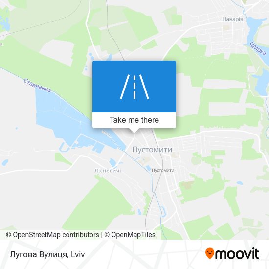 Карта Лугова Вулиця