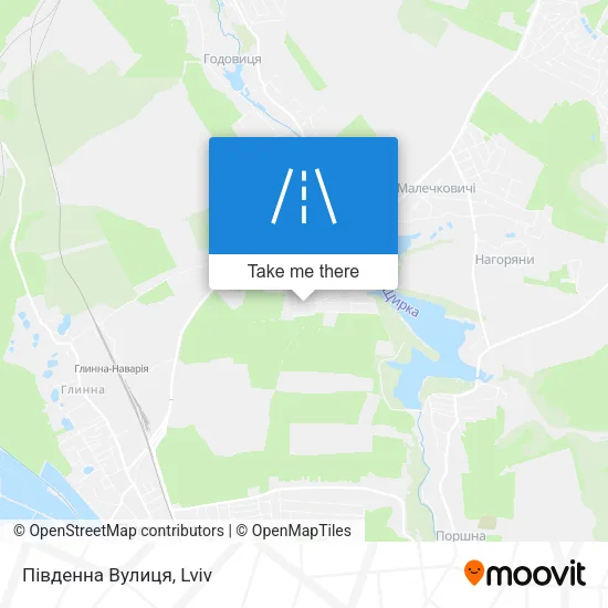 Карта Південна Вулиця