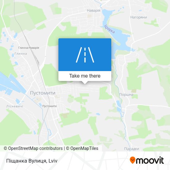 Карта Піщанка Вулиця