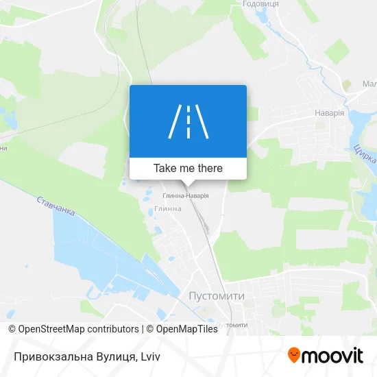 Карта Привокзальна Вулиця