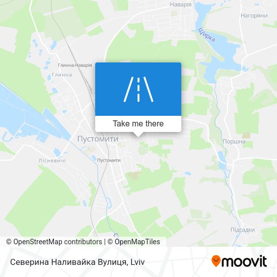 Карта Северина Наливайка Вулиця