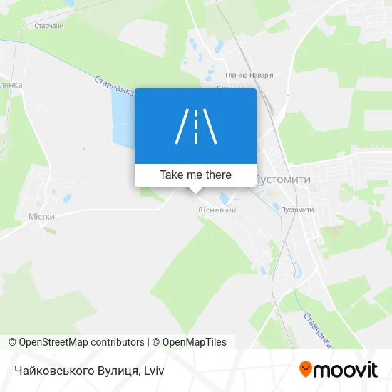 Карта Чайковського Вулиця