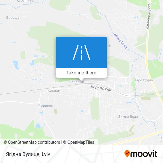 Ягідна Вулиця map