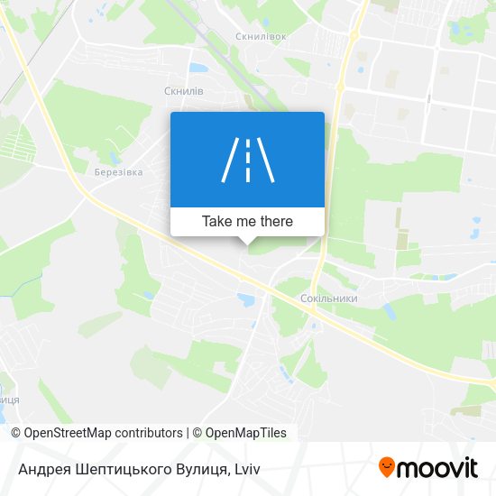 Андрея Шептицького Вулиця map