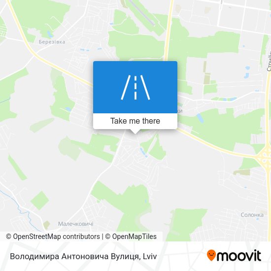 Володимира Антоновича Вулиця map