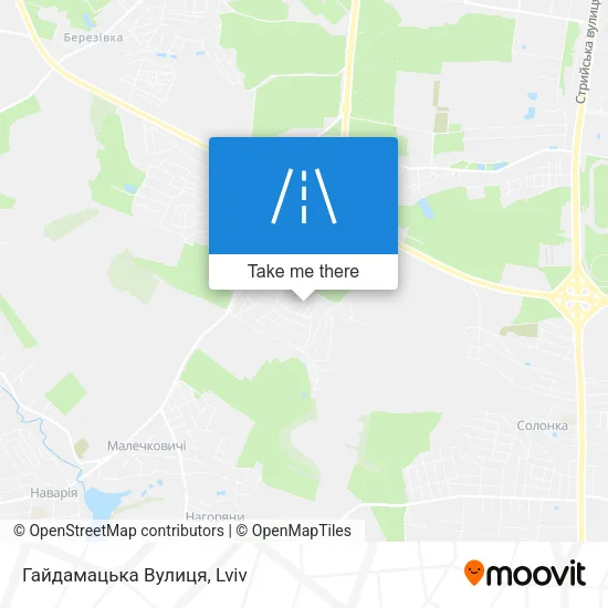 Карта Гайдамацька Вулиця