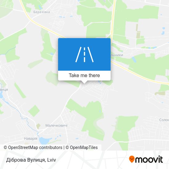 Діброва Вулиця map
