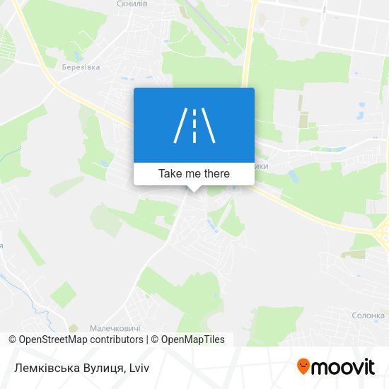 Карта Лемківська Вулиця