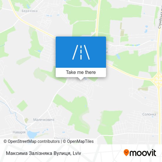Максима Залізняка Вулиця map