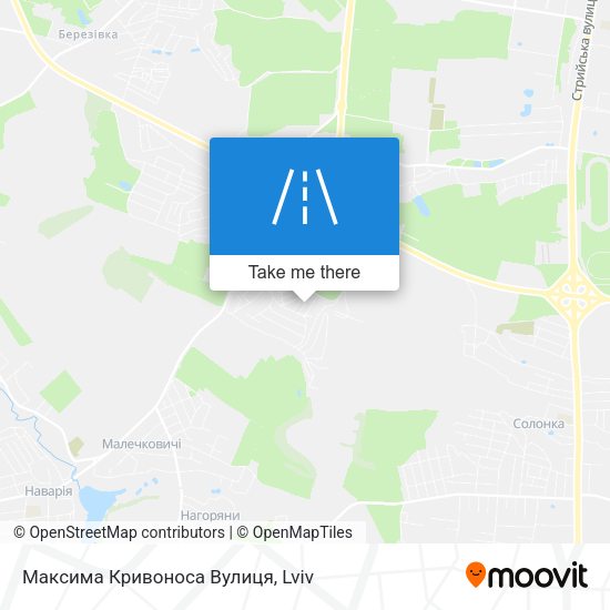 Максима Кривоноса Вулиця map
