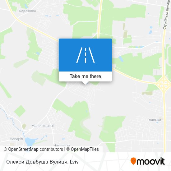 Карта Олекси Довбуша Вулиця