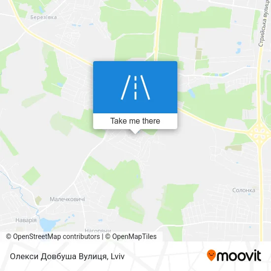 Карта Олекси Довбуша Вулиця