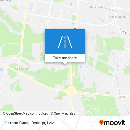 Остапа Вишні Вулиця map