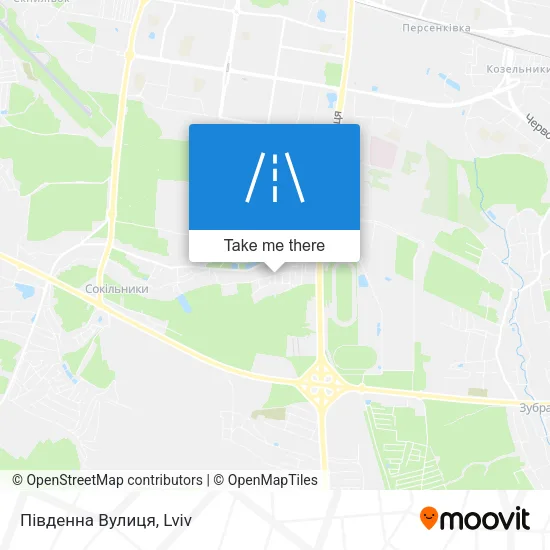 Карта Південна Вулиця