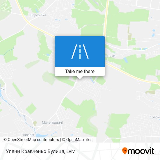 Уляни Кравченко Вулиця map