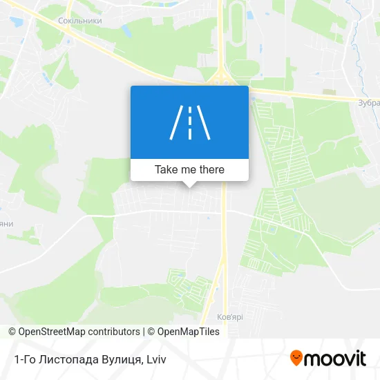 Карта 1-Го Листопада Вулиця