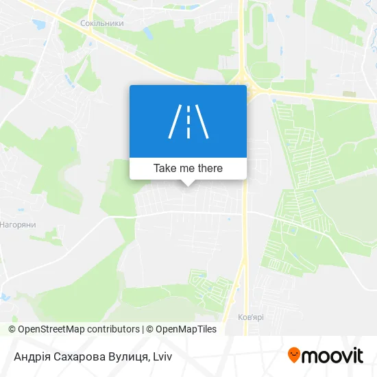Карта Андрія Сахарова Вулиця