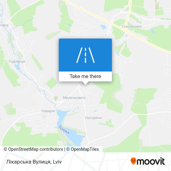 Карта Лікарська Вулиця