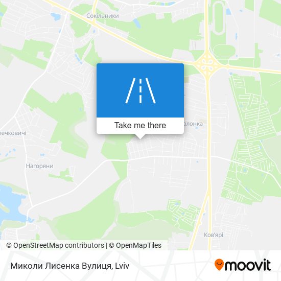 Карта Миколи Лисенка Вулиця