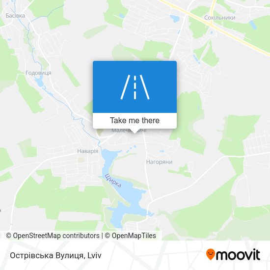 Острівська Вулиця map