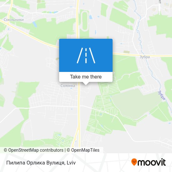 Карта Пилипа Орлика Вулиця