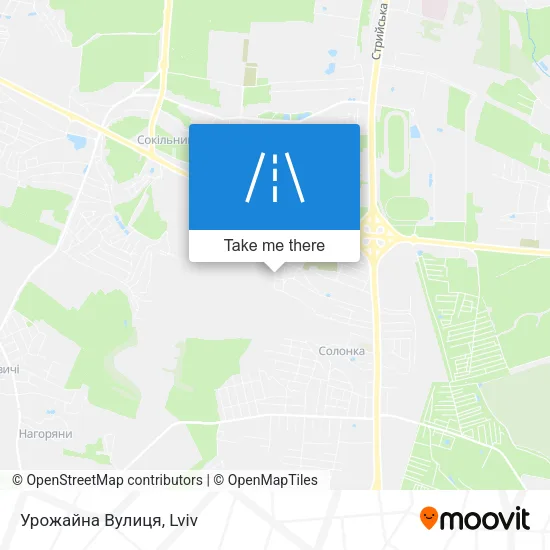 Карта Урожайна Вулиця