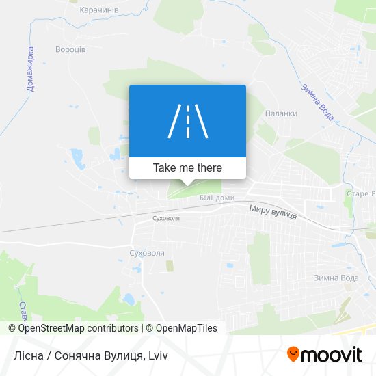 Лісна / Сонячна Вулиця map